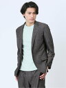 【SALE/50%OFF】TAKA-Q TechLinen スリムフィット 2ボタンジャケット 茶(セットアップ可能) タカキュー スーツ・フォーマル スーツジ...