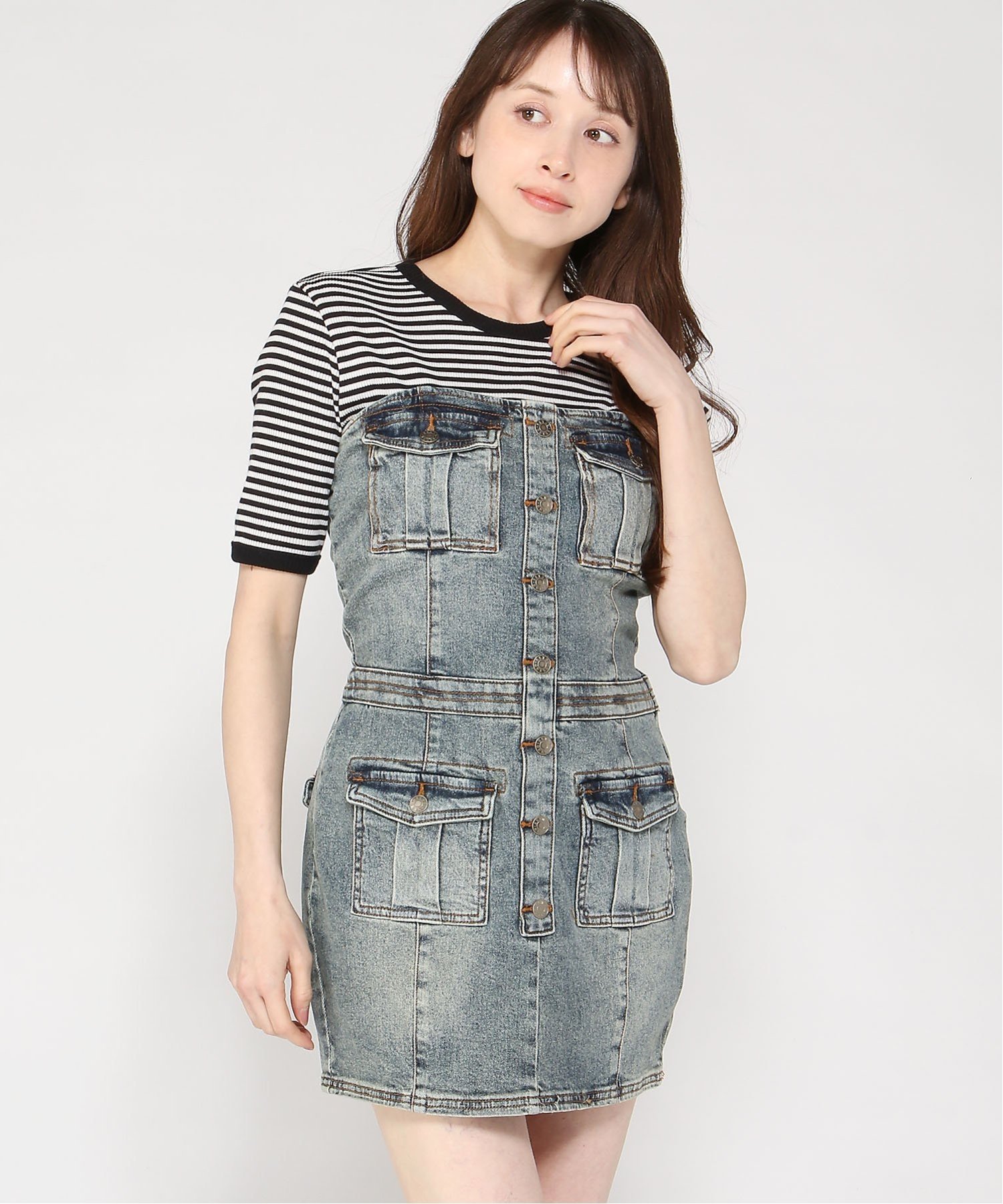 GUESS (W)GUESS Originals Vintage Dress QX s[XEhX s[X u[yz