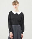 【SALE/18%OFF】MACKINTOSH PHILOSOPHY アイレットカラーパフスリーブニット マッキントッシュ フィロソフィー トップス ニット ホワイト ベージュ ブラック【送料無料】