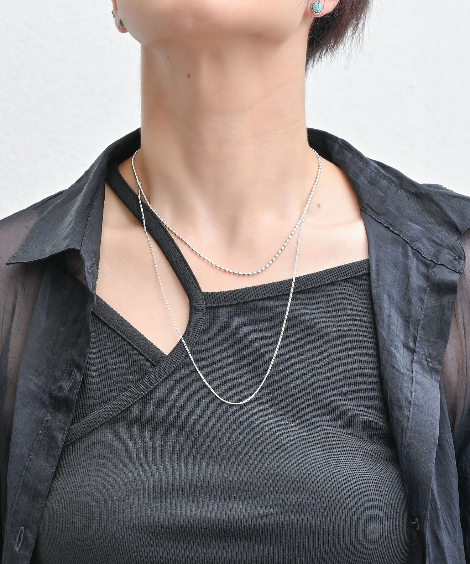 【SALE／47%OFF】Editors Draw SV925 レイヤーチェーンネックレス エディターズ ドロー アクセサリー・腕時計 ネックレス レッド【送料無料】