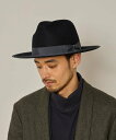 arth arth Ante Long Brim Fedora / アース オーバーライド 帽子 ハット ネイビー ブラウン【送料無料】