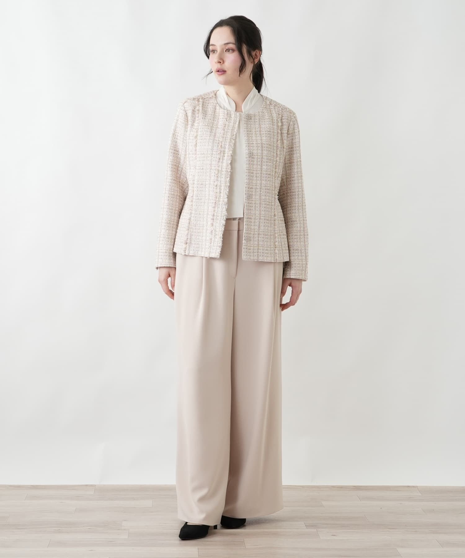 Leilian PLUS HOUSE 【店頭人気】ジャケット【BOURGE】 レリアン プラスハウス ジャケット・アウター テーラードジャケット・ブレザー ピンク