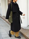 【SALE/25%OFF】CPCM ケープ付スタンドネック軽量メルトンコート シーピーシーエム ジャケット・アウター その他のジャケット・アウター ブラック ホ...