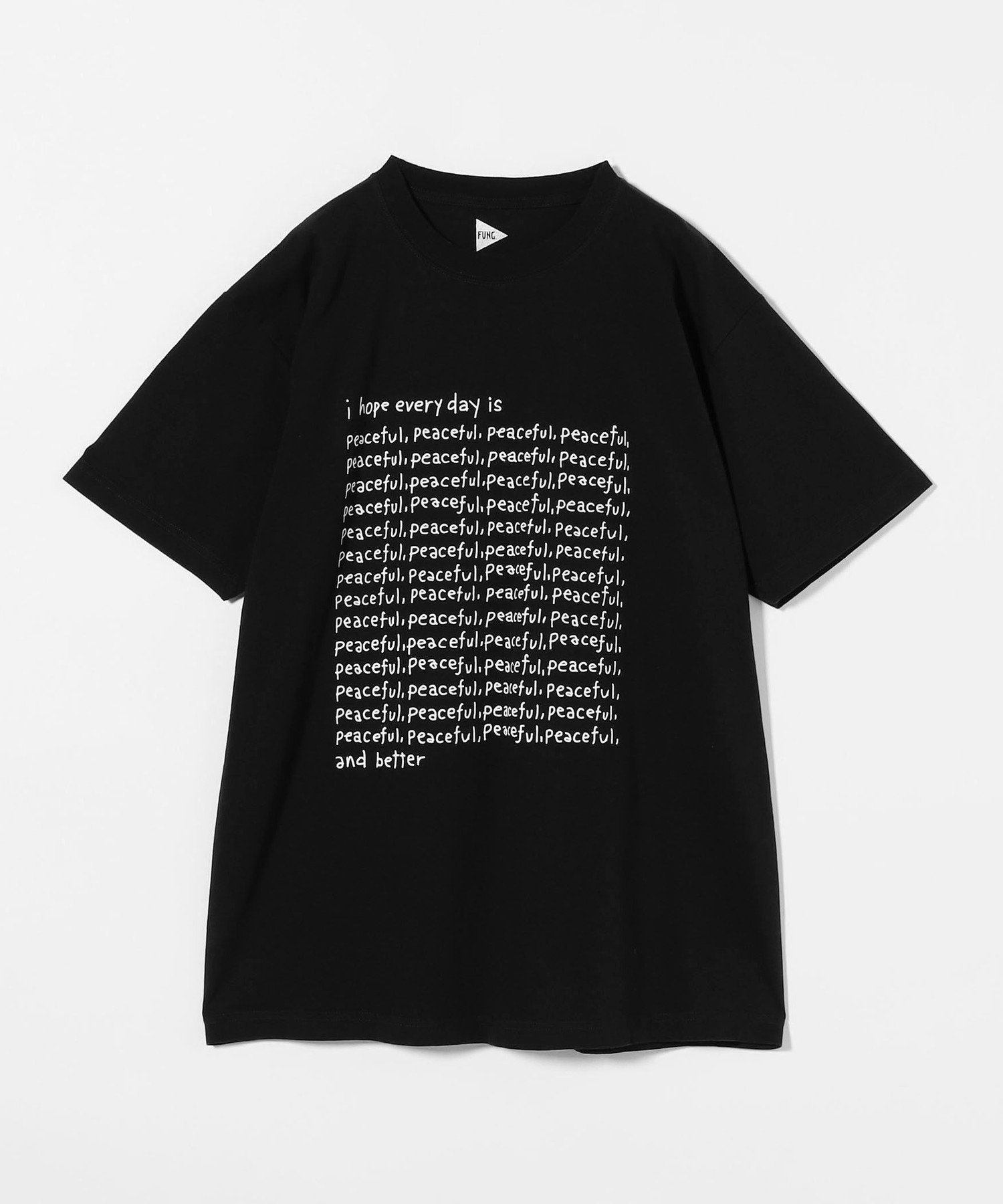 BEAUTY&YOUTH UNITED ARROWS <FUNG>PEACEFUL Tシャツ ビューティー&ユース ユナイテッドアローズ トップス カットソー・Tシャツ ホワイト ブラック【送料無料】