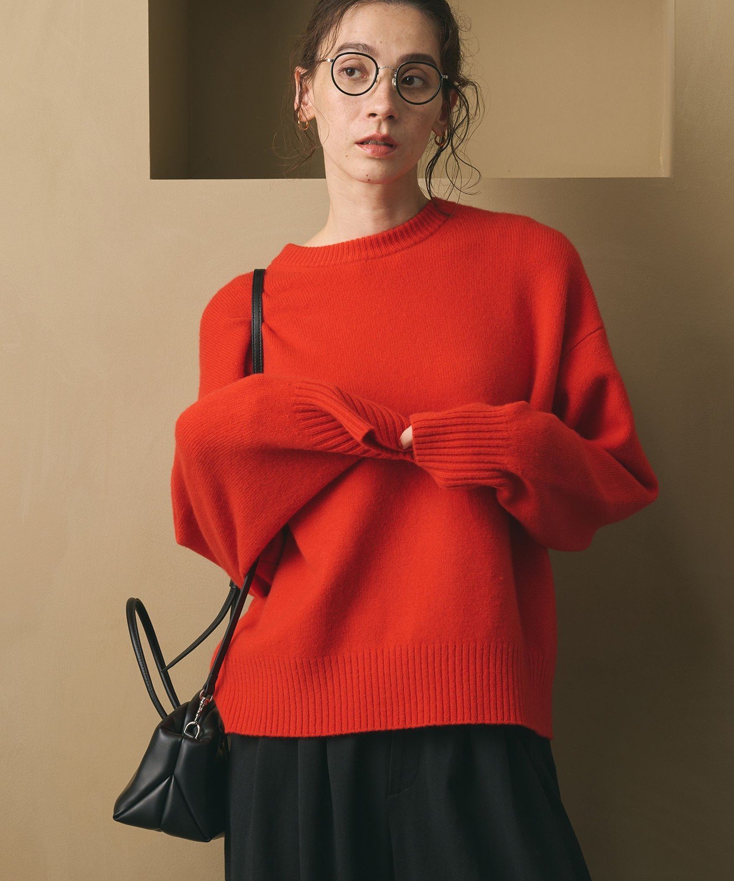 BEAUTY&YOUTH UNITED ARROWS ウールカシミヤ アクア クルーネックニット ビューティー＆ユース　ユナイテッドアローズ トップス ニット ベージュ ピンク ホワイト グレー オレンジ【送料無料】のサムネイル