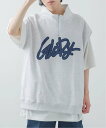 【SALE/20%OFF】improves ハーフジップ 裏毛スウェット ベスト インプローブス トップス ベスト・ジレ グレー グリーン