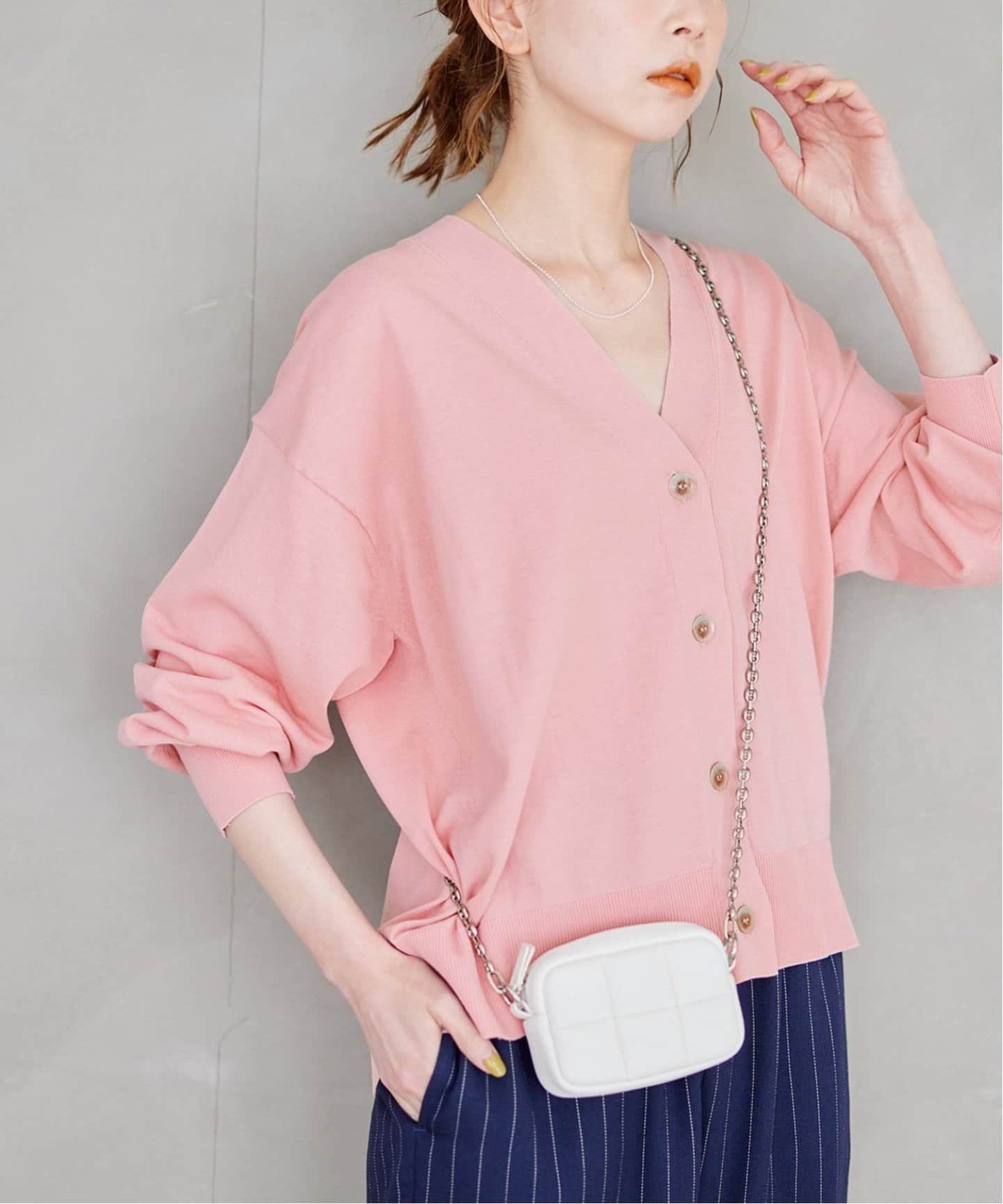 JOURNAL STANDARD 《追加予約》アイスコットンクロップドVネックカーディガン ジャーナル スタンダード トップス カーディガン ピンク【送料無料】のサムネイル