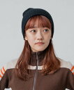 milsa milsa ニットビーニー オーバーライド 帽子 ニット帽・ビーニー ブラック グレー ホワイト ブルー パープル