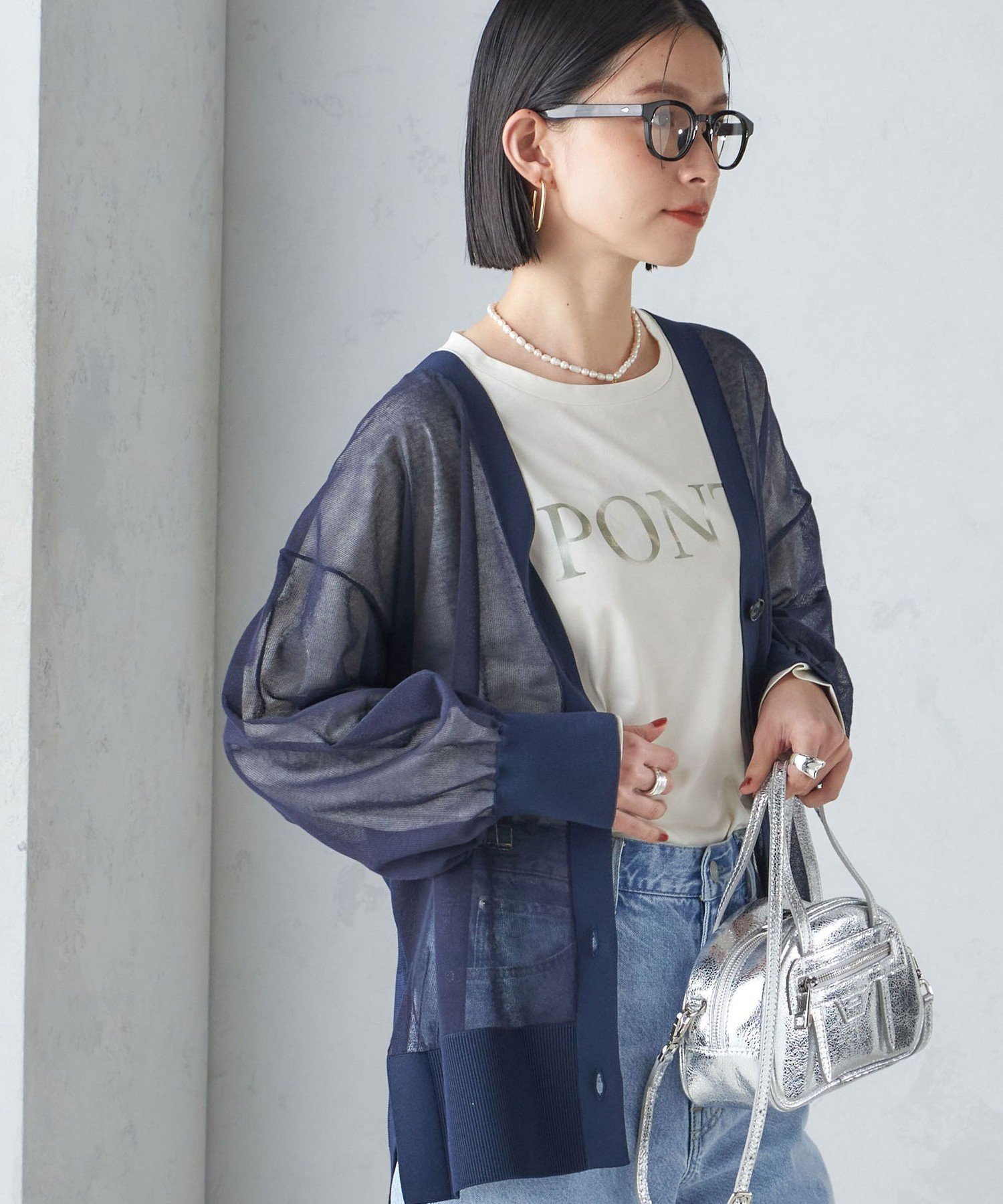 【SALE／60%OFF】SHIPS WOMEN ＜手洗い可能＞シアー ミドル丈 カーディガン ◇ シップス トップス カーディガン ホワイト イエロー ネイビー【送料無料】