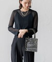【SALE/20%OFF】Depral ダイカットミニビーズバッグ ヴィータフェリーチェ バッグ ハンドバッグ ブラック シルバー【送料無料】