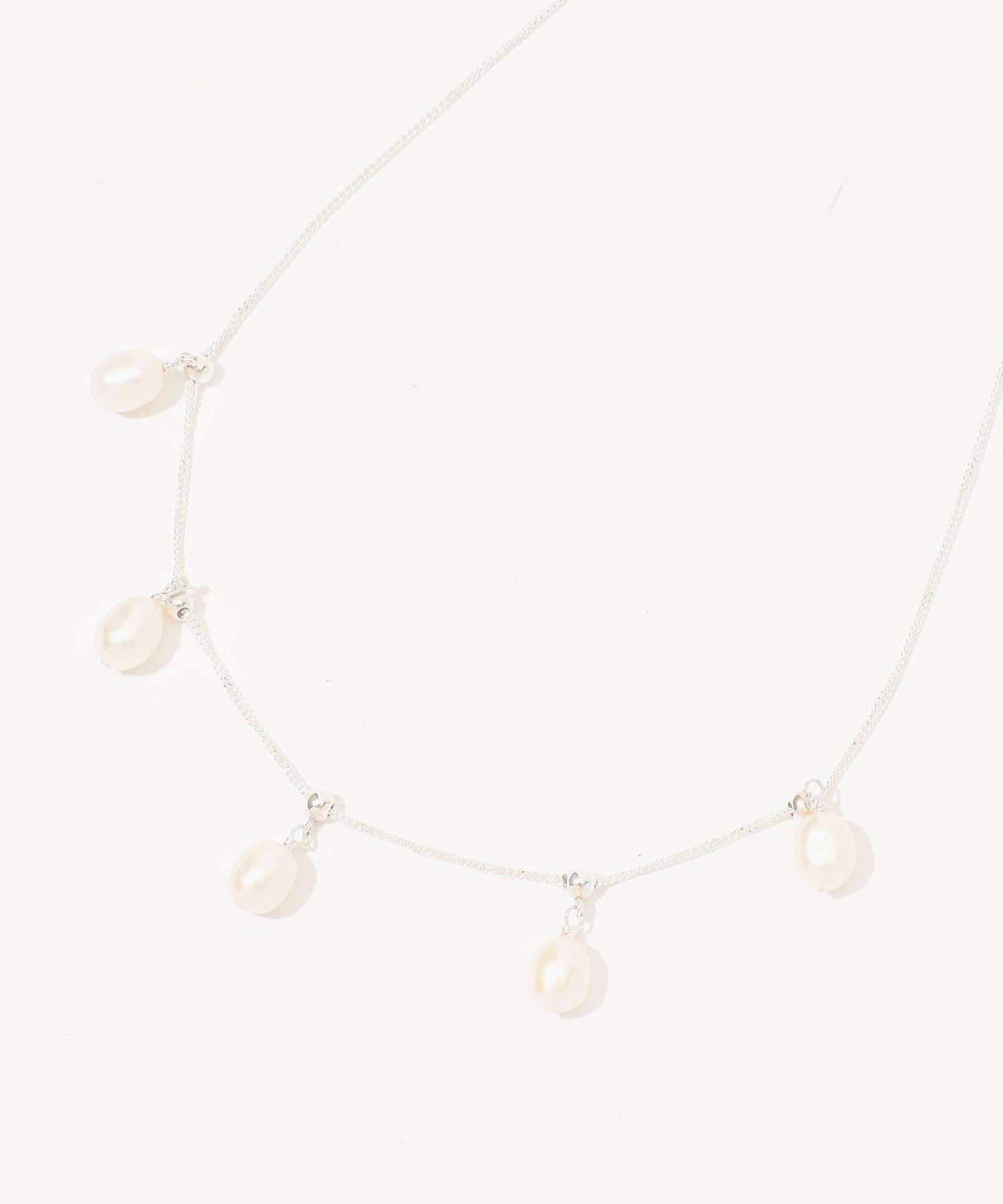 TOMORROWLAND GOODS MOUNIR pearl fringe ネックレス トゥモローランド アクセサリー・腕時計 ネックレス シルバー【送料無料】