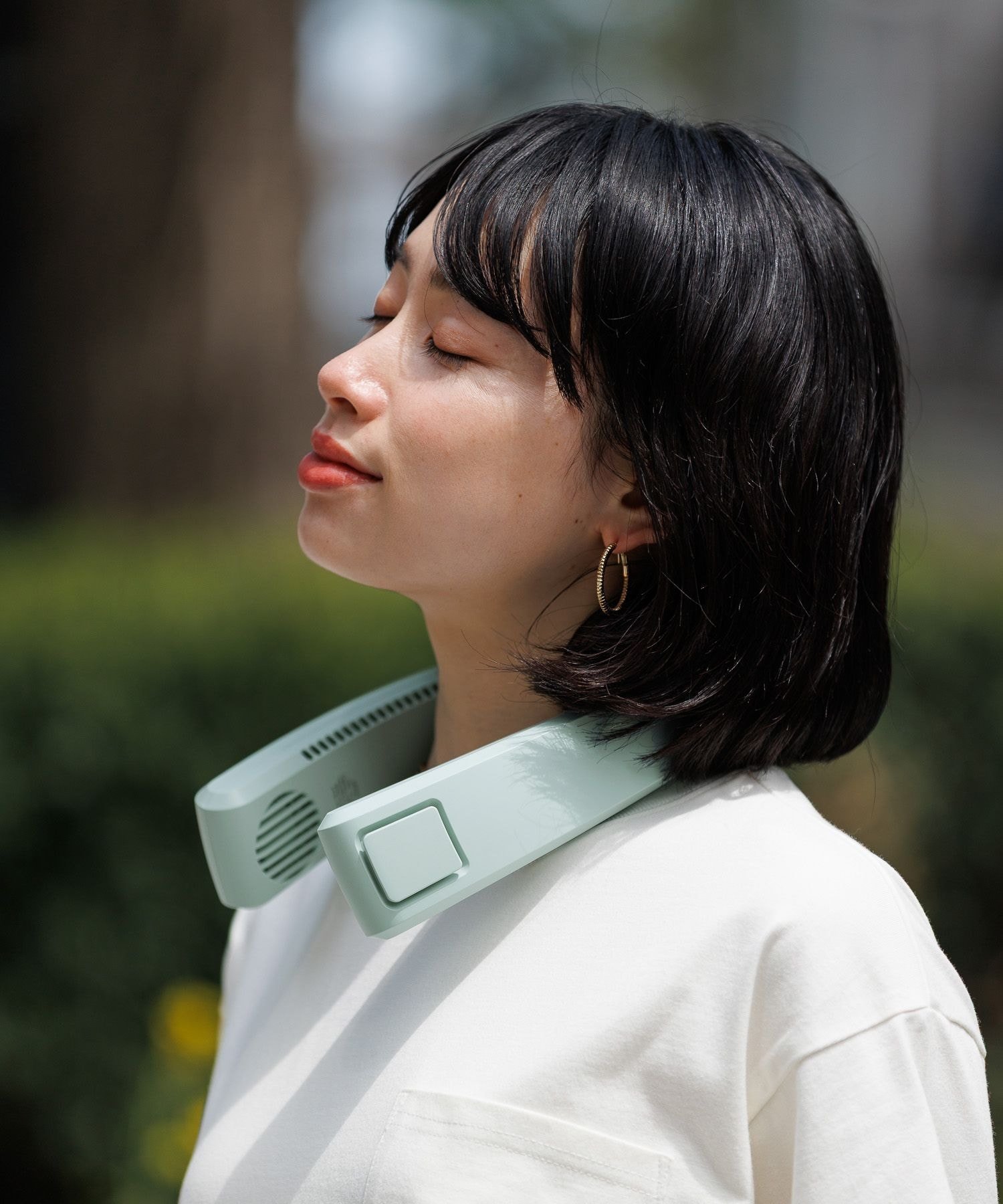 BAYFLOW [냉각 플레이트 첨부][Toffy] 서늘한 넥 팬(WEB 한정) 베이 플로우 스포츠·아웃도어 용품 아웃도어·레저·캠프 용품 그레이 화이트[무료우송]
