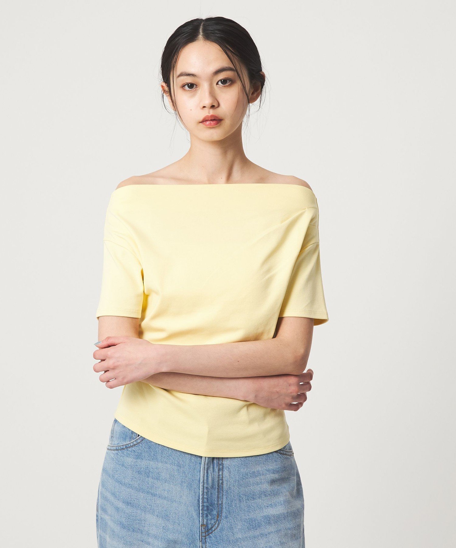 EMMEL REFINES ＜EMMEL REFINES＞EM ベアフライス オフショル トップス ユナイテッ...