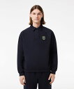 【SALE/40%OFF】LACOSTE ダブルフェイス鹿の子地ポロスウェット ラコステ トップス ポロシャツ ブルー ホワイト【送料無料】