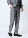 【SALE/15%OFF】TAKA-Q TechLinen スリムフィット ノータックパンツ グレー(セットアップ可能) タカキュー スーツ・フォーマル スーツ...