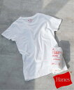 Spick Span HANES / ヘインズ 2P Japan Fit for HER クルーネックTシャツ HW5310 スピックアンドスパン トップス カットソー Tシャツ ホワイト