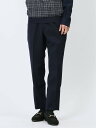【SALE/50%OFF】m.f.editorial 【24AW】 ウォッシャブル レギュラーフィット ノータックパンツ グレンチェック紺(セットアップ可能) ...
