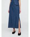 【SALE/54%OFF】GAP (W)デニム マキシスリットスカート ギャップ スカート ロング・マキシスカート ブルー