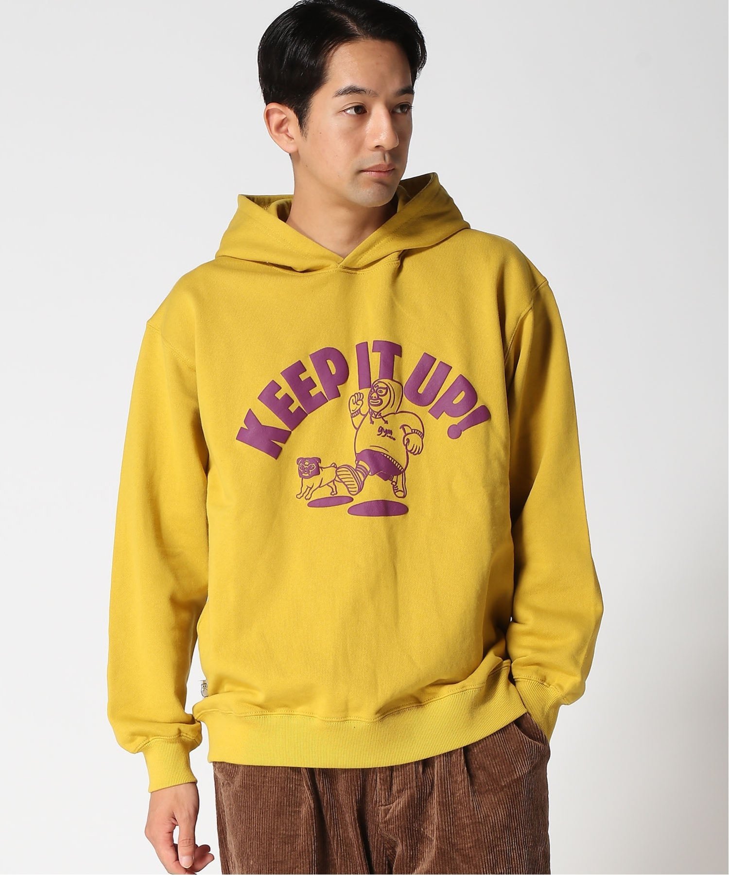 gym master gym master/(U)10.3oz KEEP IT UP スウェットプルパーカー ジムマスター トップス パーカー・フーディー イエロー ブルー グレー ブラック【送料無料】