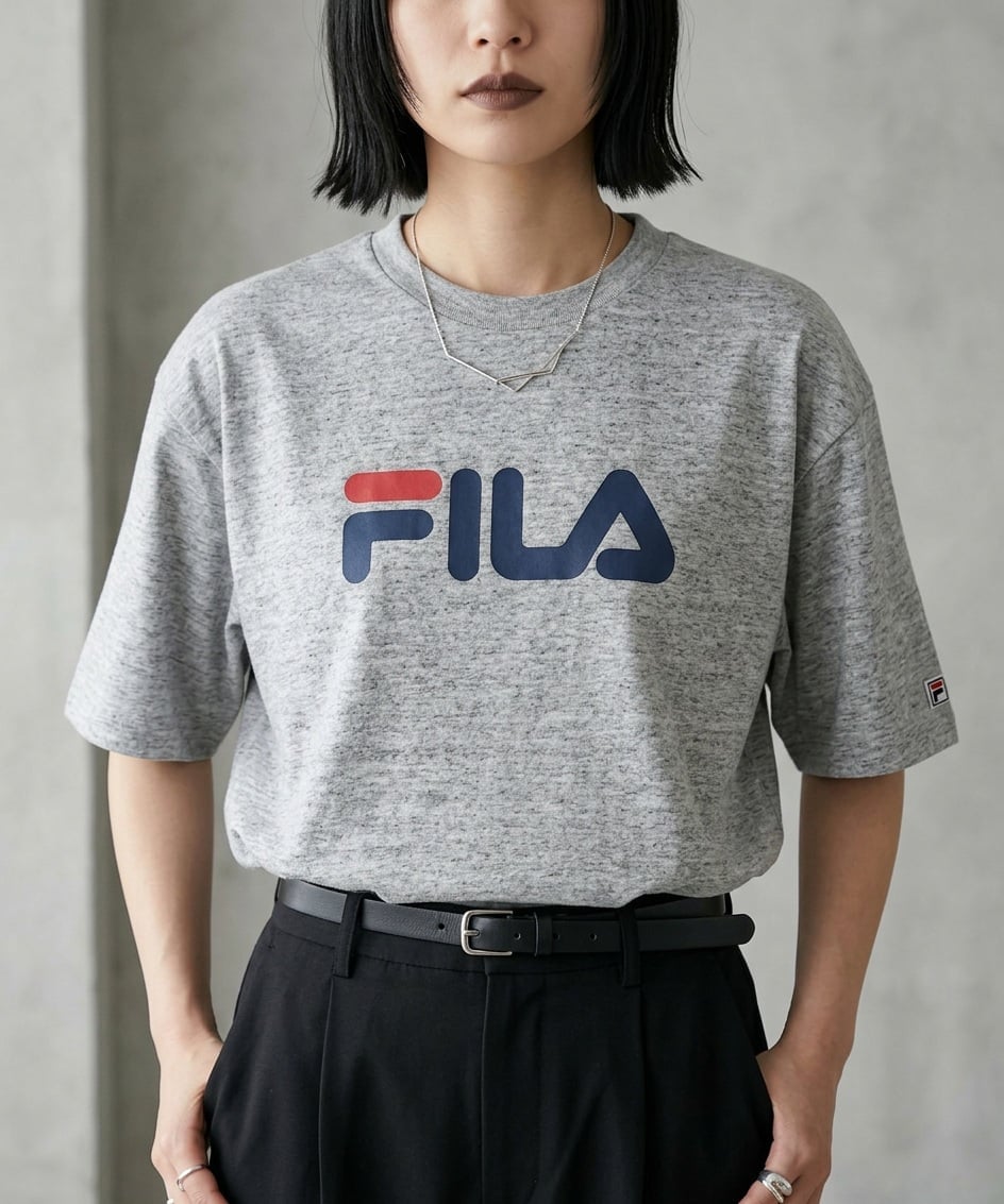 【SALE／30%OFF】FILA S/S T-SHIRT フィラ トップス カットソー・Tシャツ ネイビー グレー ホワイト
