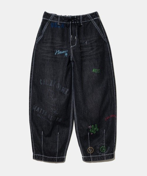 GSC MENS SELECT Universal Style Wear/ユニバーサルスタイルウェア RAKUGAKI denim pants (MENS) ゴースローキャラバン パンツ その他のパンツ ブラック ブルー