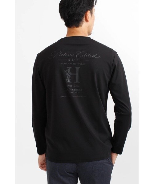 HIGH STREET HIGH STREET∴R.P.T.Hロゴクルーネック長袖Tシャツ トルネードマート トップス カットソー・Tシャツ ホワイト ブラック