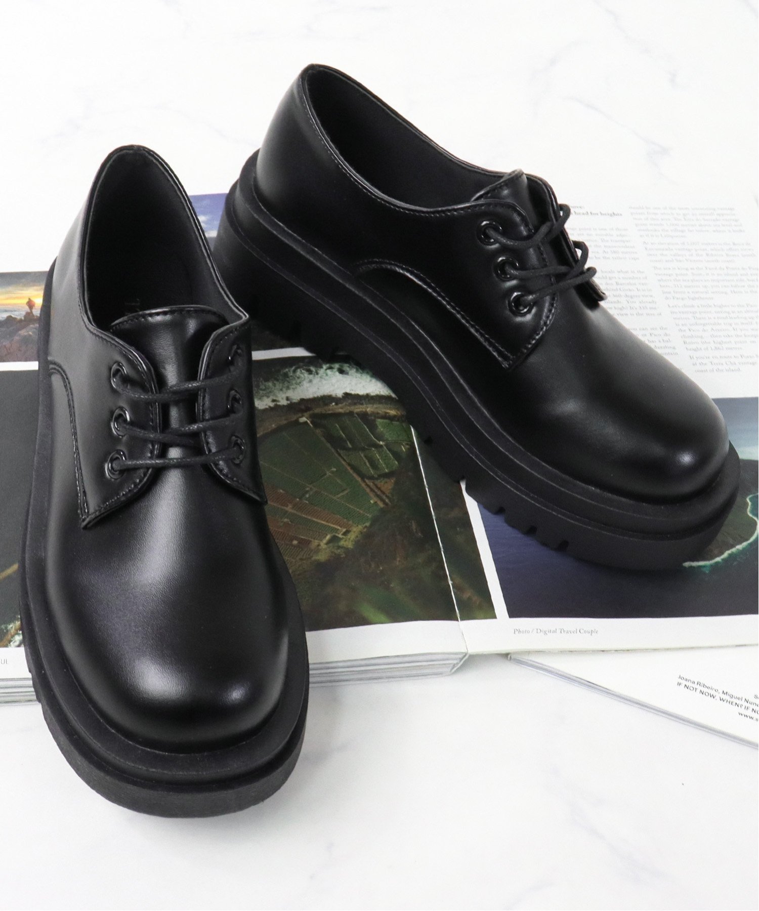 【SALE/30%OFF】LibertyDoll 5cmヒール ワンピース 韓国ファッション 厚底3ホールシューズ ☆3040 サンエーフットウェアー シューズ...