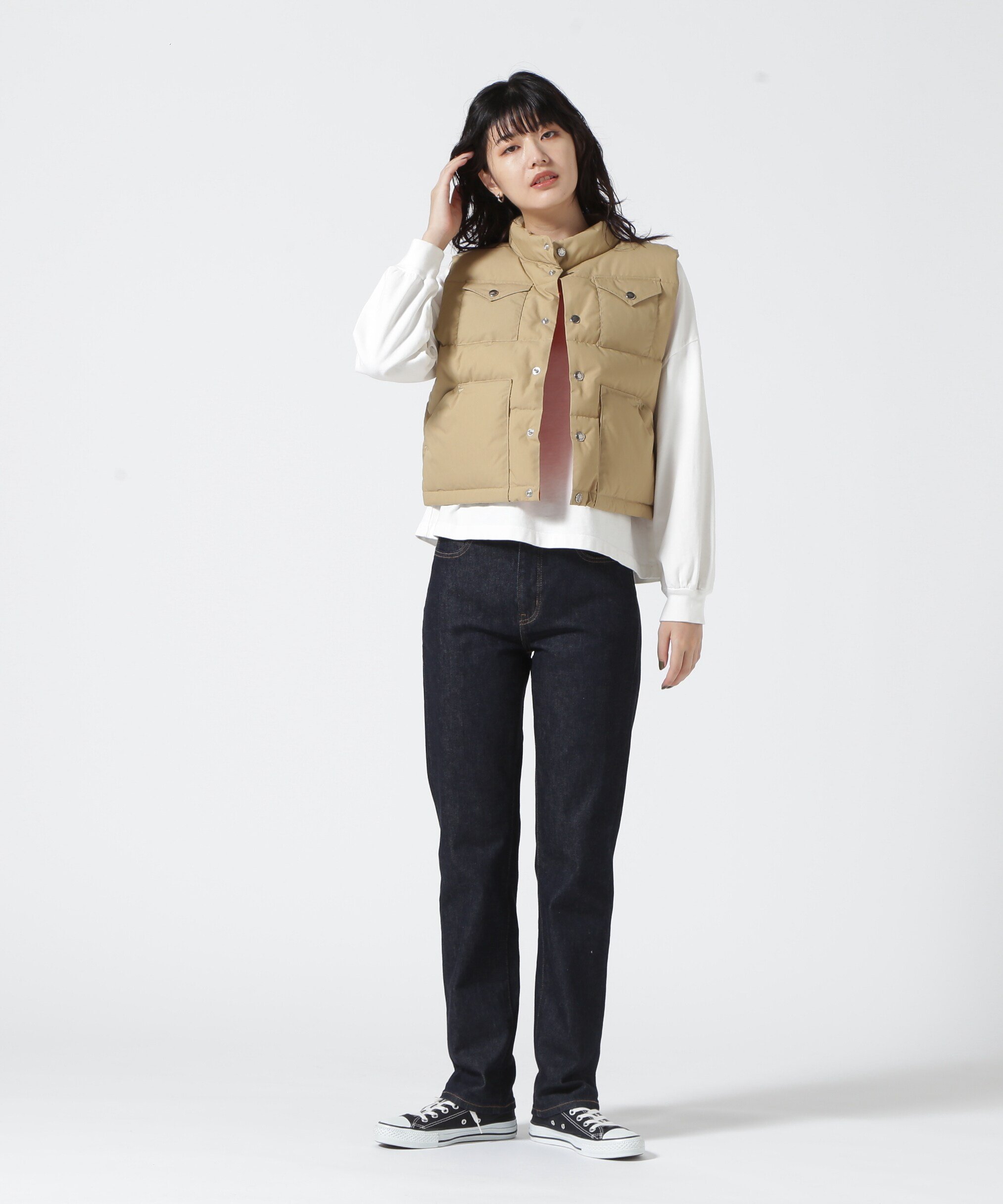 【SALE／40%OFF】BEAVER ザ・ノース・フェイス パープルレーベル 65/35 Short Sierra Vest ビーバー トップス ベスト・ジレ ベージュ【送料無料】