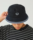 BEAMS FRED PERRY BEAMS / 別注 バケットハット 24SS ビームス メン 帽子 キャップ ネイビー ブラック【送料無料】