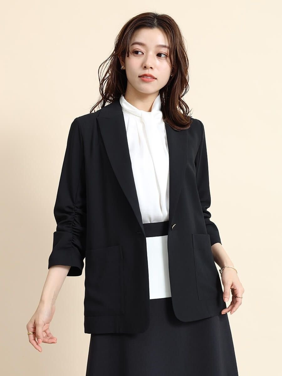 【SALE／19%OFF】FENNEL ギャザースリーブテーラードジャケット ヴァン ジャケット・ア