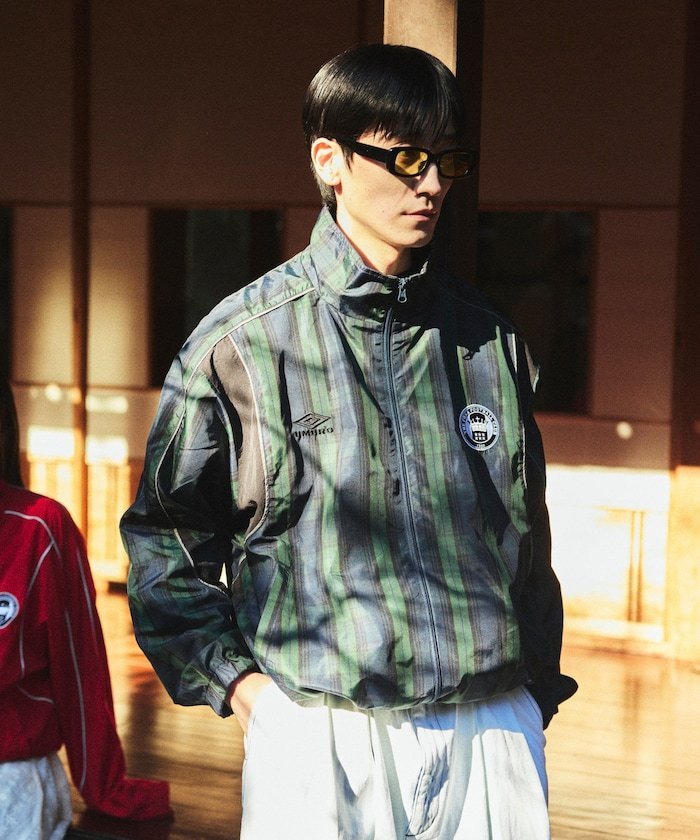 【SALE／60%OFF】UMBRO 別注 Pattern Jacket/総柄ナイロンジャケット 25SS フリークスストア ジャケット・アウター ナイロンジャケット ベージュ グレー【送料無料】