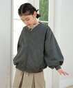 ikka 【親子コーデ】フェイクスエードリブブルゾン(110~160cm) イッカ ジャケット・アウター その他のジャケット・アウター グレー【送料無料】
