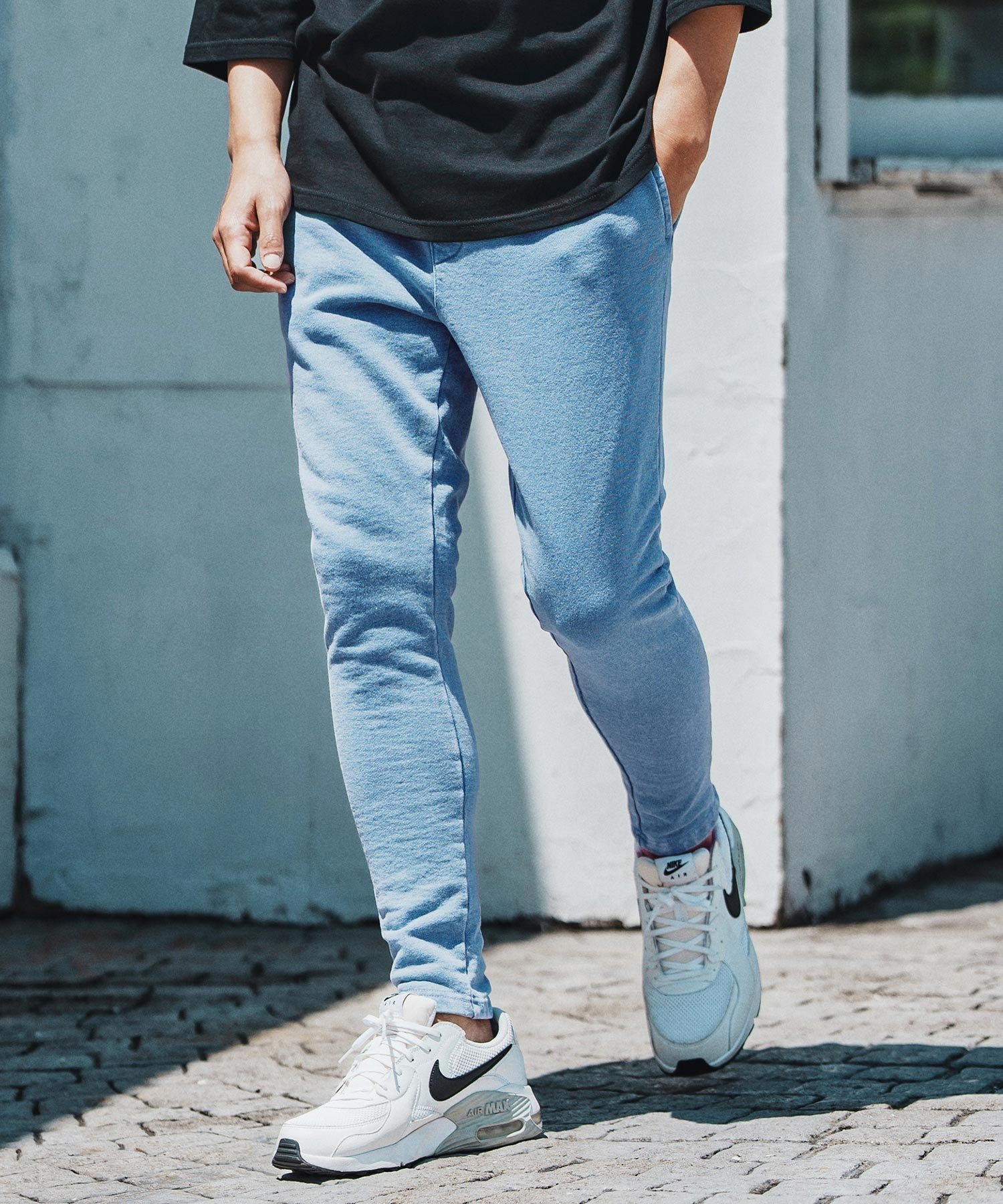 mp13754- Knit Denim Spindle Pants スピンドルパンツ カンビオ パンツ その他のパンツ ネイビー