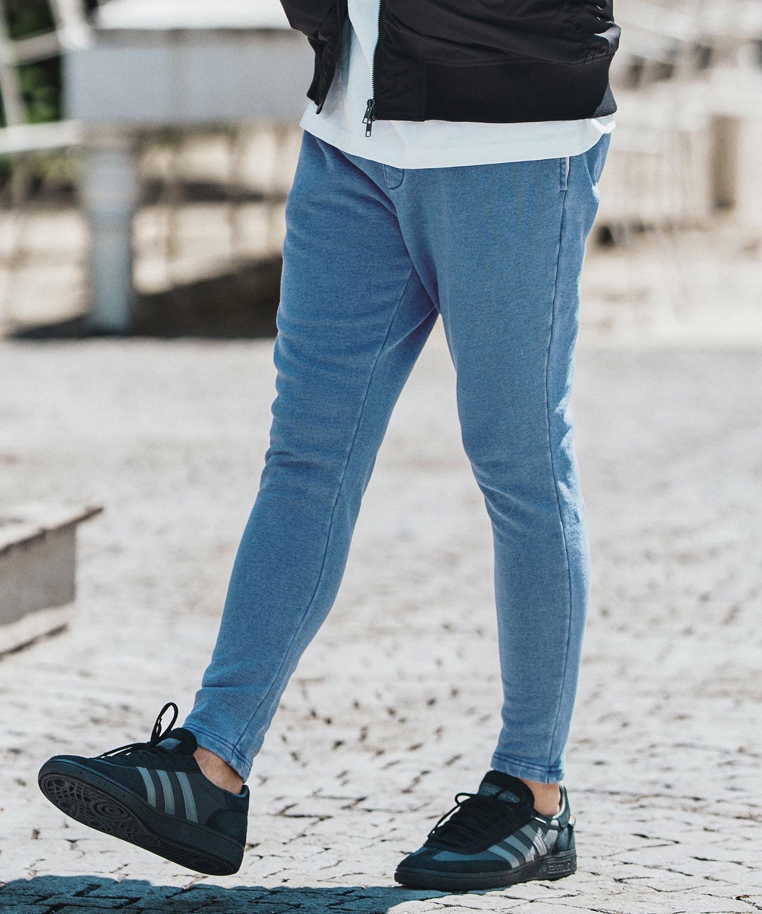 mp13754- Knit Denim Spindle Pants スピンドルパンツ カンビオ パンツ その他のパンツ ネイビー