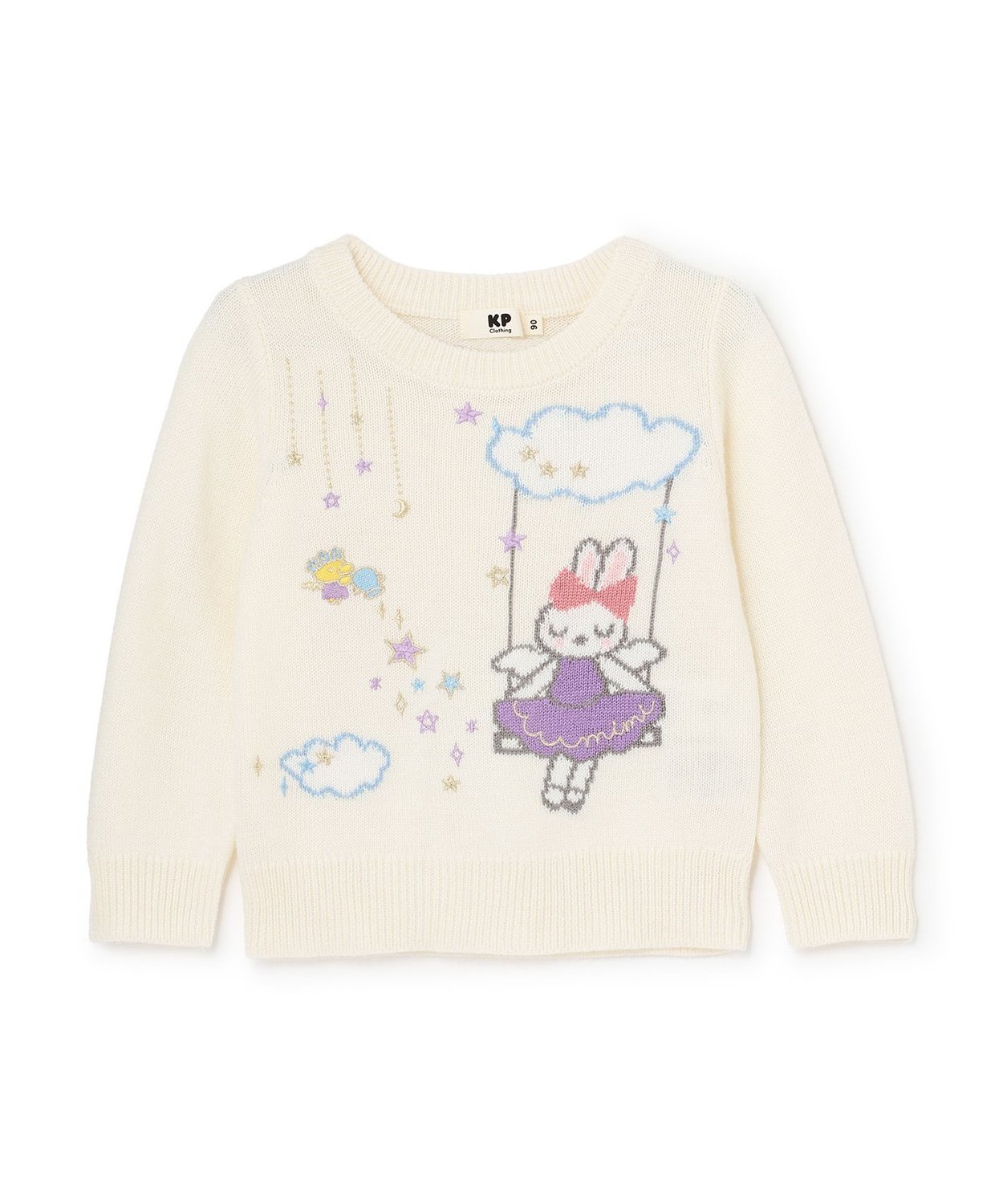 KP mimiちゃんブランコ セーター 【ウォッシャブル】 ナルミヤオンライン トップス ニット ホワイト ピ..