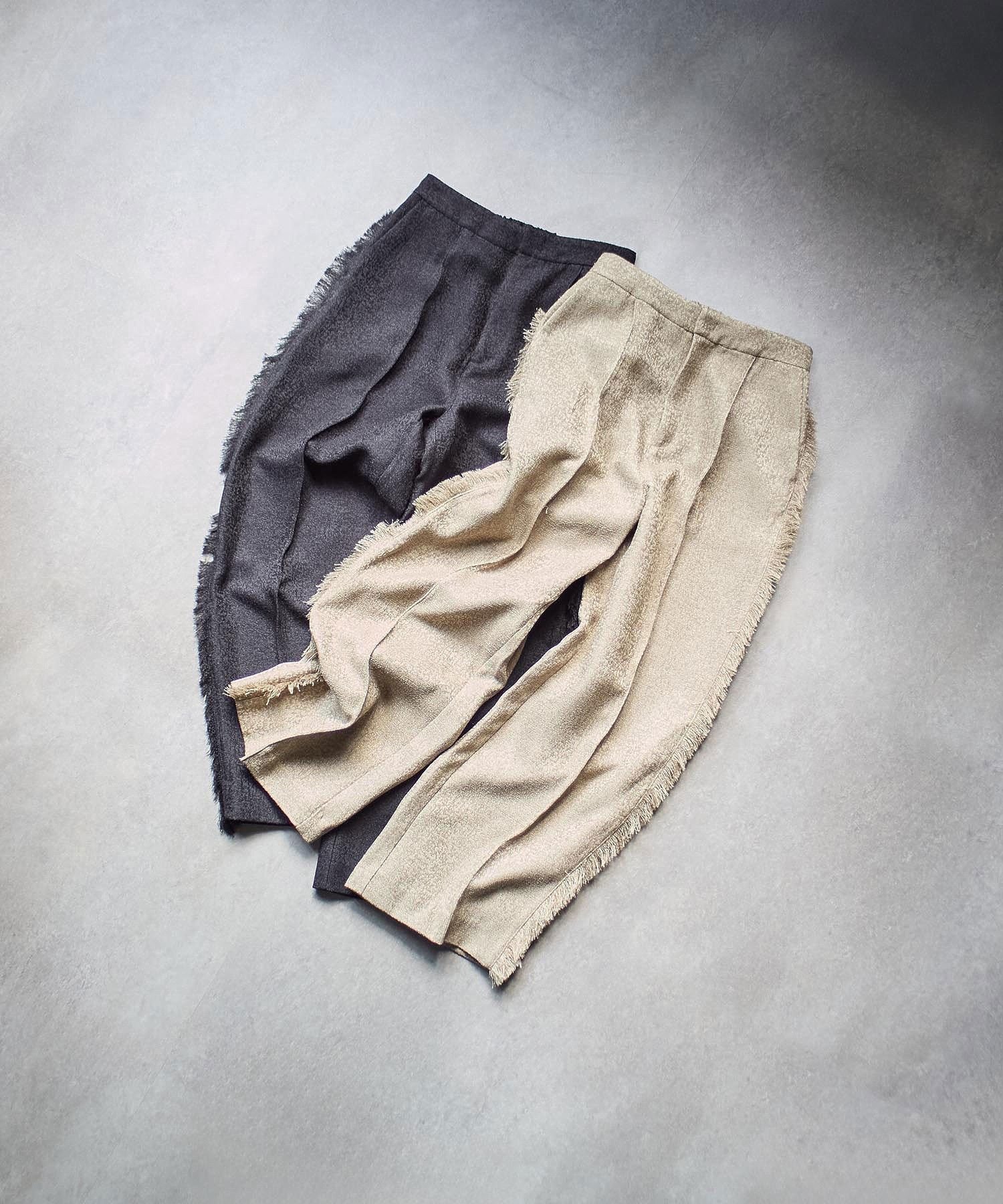 【SALE／30%OFF】ROSE BUD CHIGNON tweed fringe PT ローズバッド パンツ その他のパンツ ブラック ベージュ【送料無料】