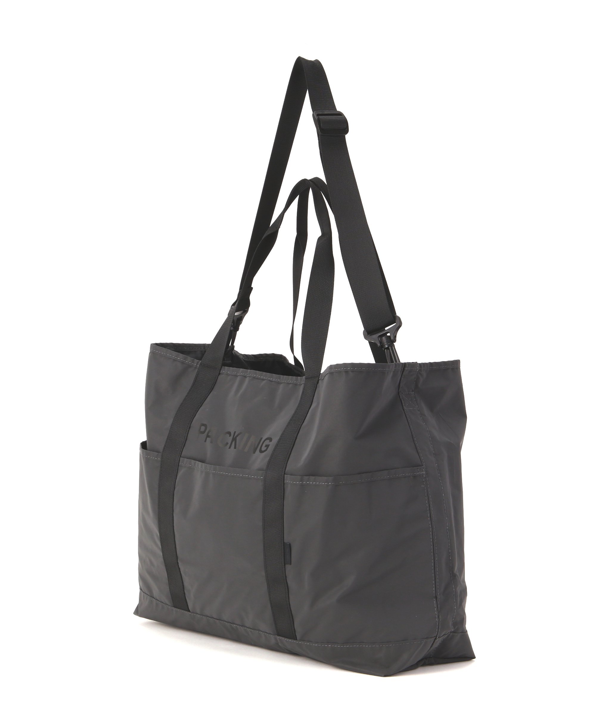 MANASTASH PACKING/パッキング/BLACK REFLECTIVE TOTE/リフレクティブトートバッグ マナスタッシュ バッグ その他のバッグ ブラック【送料無料】