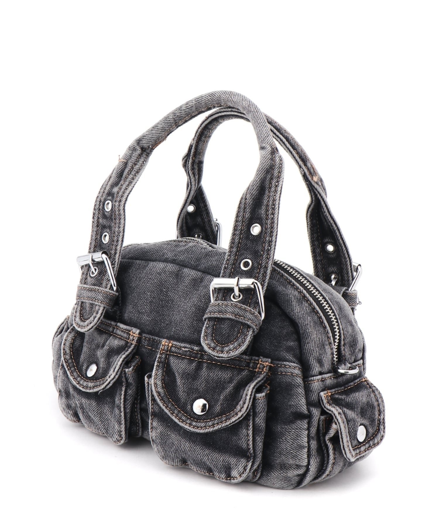 fiore fiore/(W)ウォッシャーデニムミニボストン ファッションバッグプラザ　ラミー バッグ ショルダーバッグ ブラック ブルー【送料無料】
