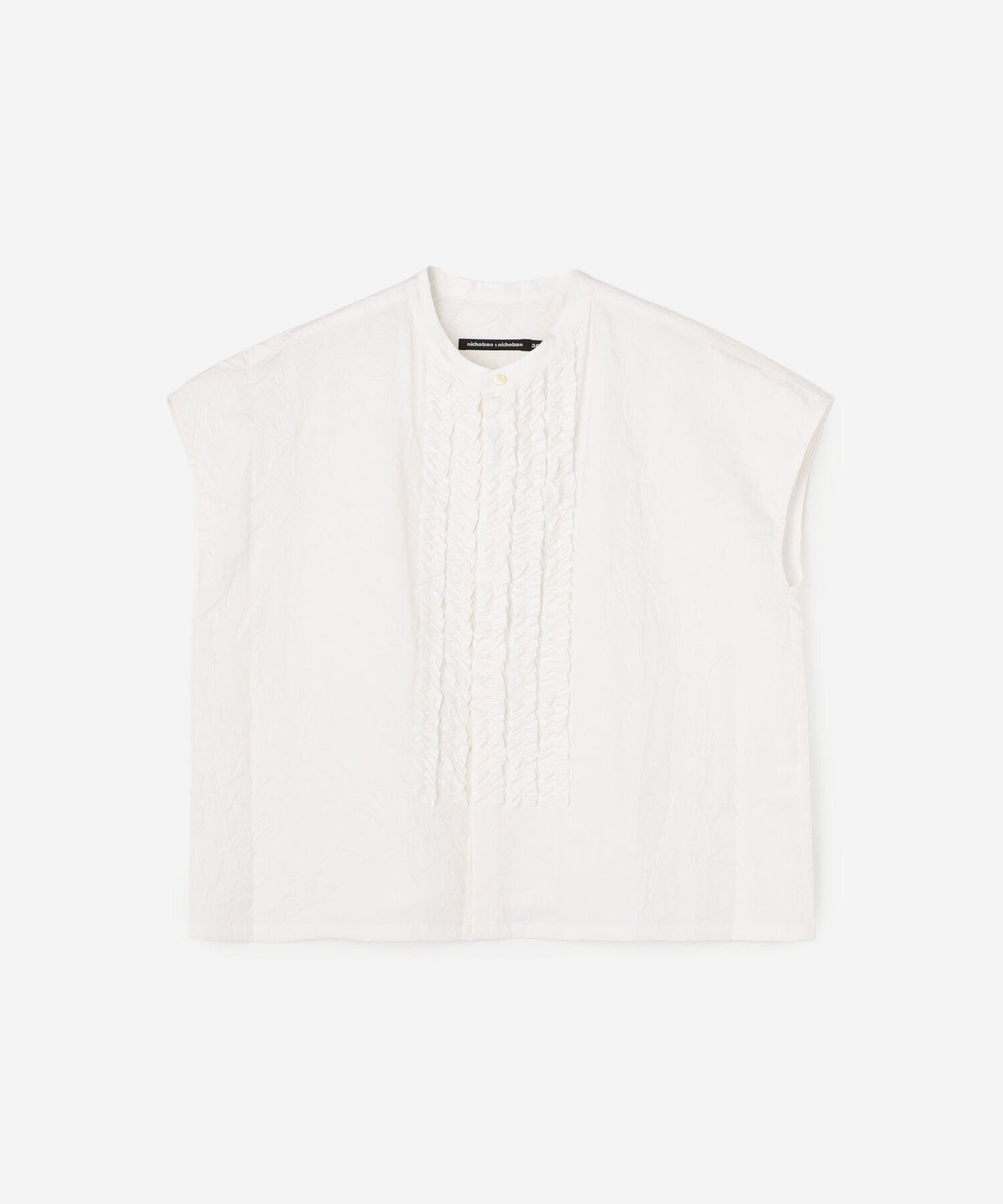 Bshop nicholson & nicholson ｜ フレンチスリーブ フリルシャツ WOMEN ビショップ トップス シャツ・ブラウス ホワイト【送料無料】