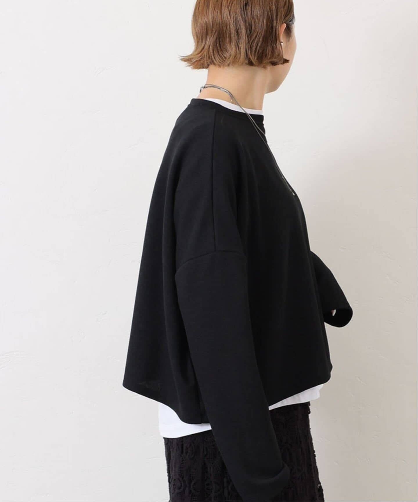 journal standard luxe 《予約》ダブルフェイス ワイドプルオーバー ジャーナルスタンダード ラックス トップス カットソー・Tシャツ ベージュ ブラック