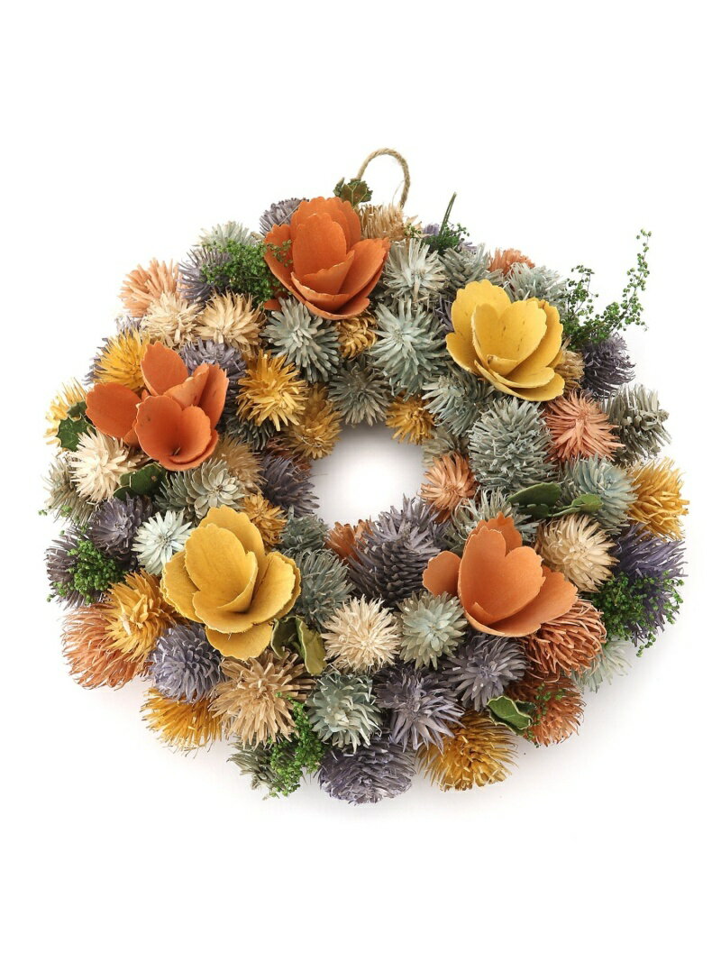 【SALE／50%OFF】studio CLIP 1フラワーリース スタディオクリップ インテリア・生活雑貨 その他のインテリア・生活雑貨 イエロー ピンクのサムネイル