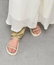 【SALE/40%OFF】CARRANO 【CARRANO】ラインストーンダブルストラップサンダル インターショシュール シューズ・靴 サンダル シルバー ブラ...