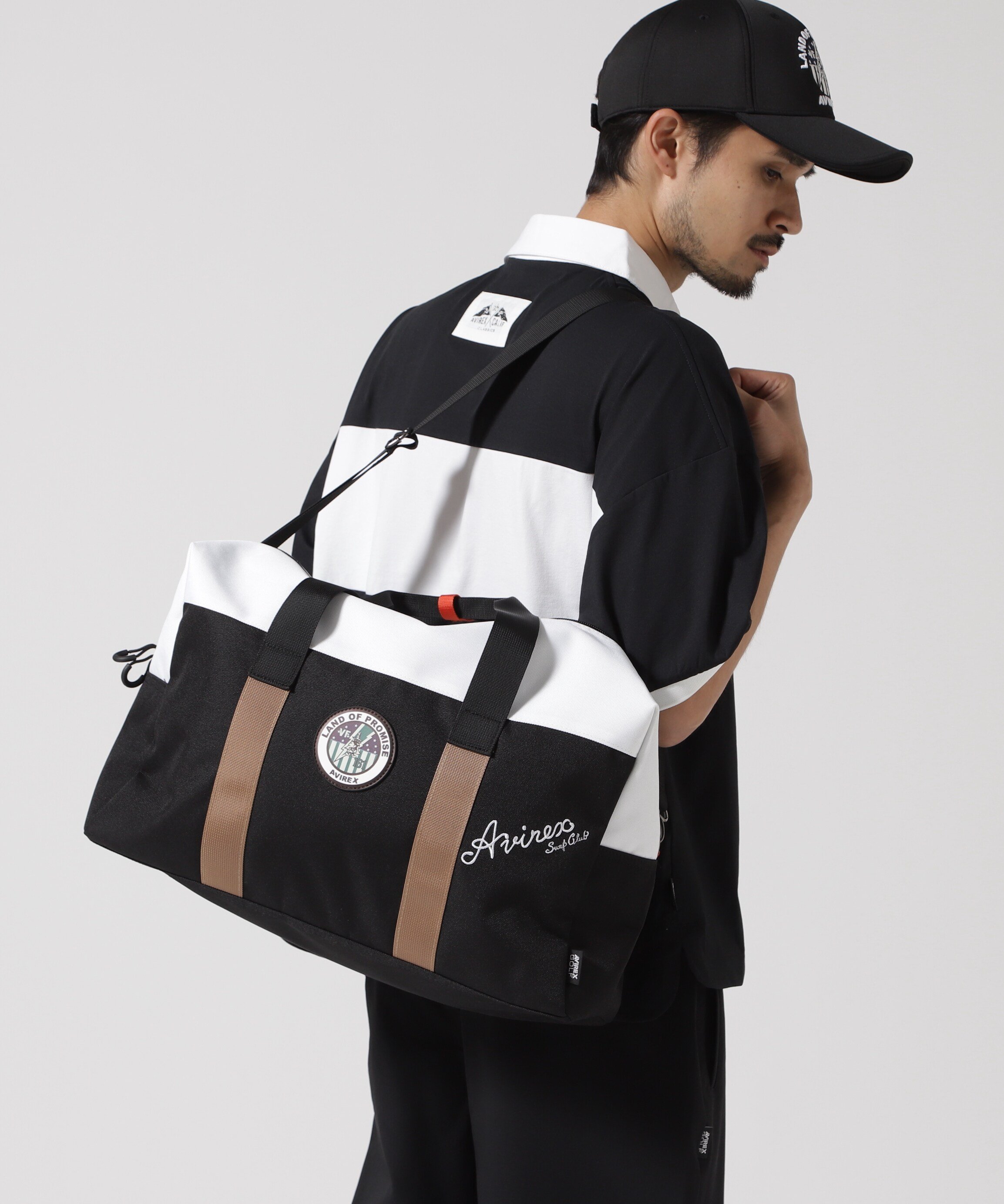 AVIREX 《GOLF WEAR》CAL.ロッカーバッグ アヴィレックス ファッション雑貨 その他のファッション雑貨 ホワイト ブラック【送料無料】