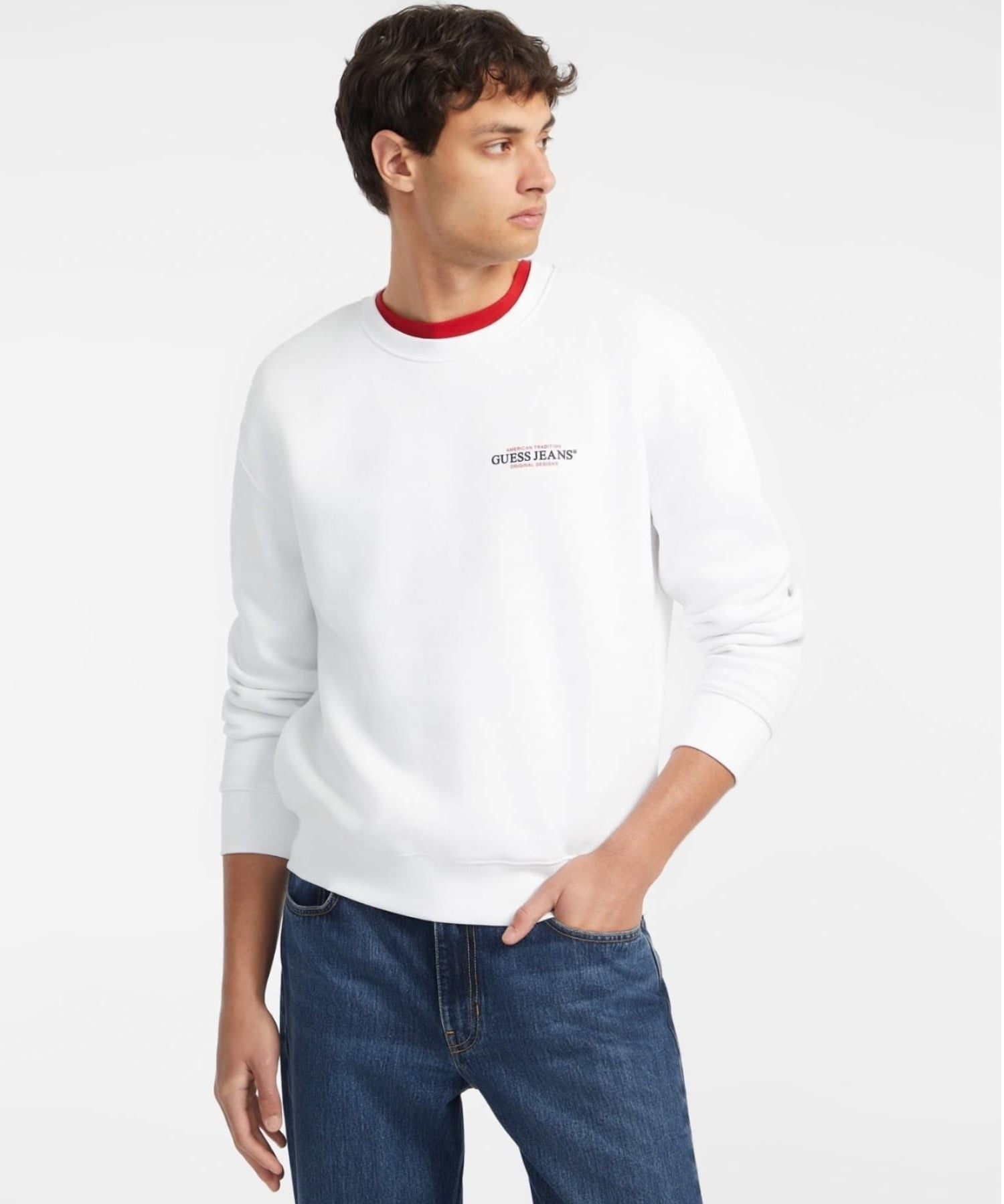 GUESS JEANS トップス スウェット(M)American Trad Sweat ゲス トップス スウェット・トレーナー ブラック ホワイト カーキグリーン