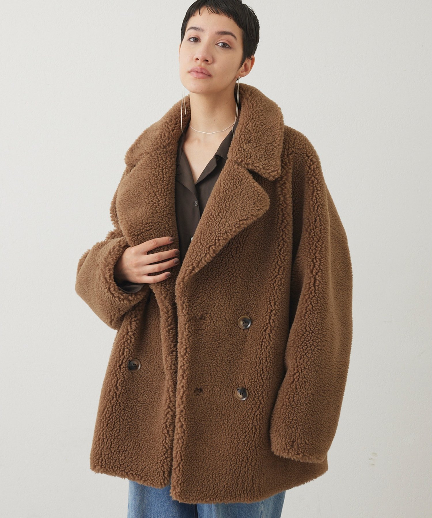 Whim Gazette 【THE PAUSE】ボアダブルコート ウィム ガゼット ジャケット・アウター その他のジャケッ..