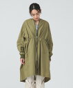 【SALE/60%OFF】Ray BEAMS 【秋まで着れる/軽量/ロング丈】バックタック ジップ コート ビームス ウイメン ジャケット・アウター ノーカラージャケット ブラック ホワイト カーキグリーン【送料無料】