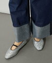 【SALE/50%OFF】CITEN <CITEN>グリッターバレエフラット シテン シューズ・靴 パンプス ブラック シルバー