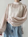 【SALE/30%OFF】Doux Belle シアーパフブラウス ドゥー・ベル トップス その他のトップス ベージュ グレー ブラック