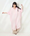 FREAK'S STORE インド カラー加工 シャツワンピース フリークスストア ワンピース・ドレス シャツワンピース ピンク ブルー【送料無料】