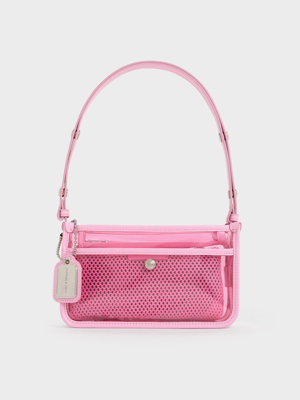 Norah ノラ シースルーショルダーバッグ チャールズアンドキース バッグ ショルダーバッグ 透明